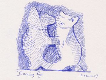 Biro dancing pigs