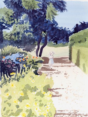 ‘Charlecote Park’, watercolour, 12 x 16