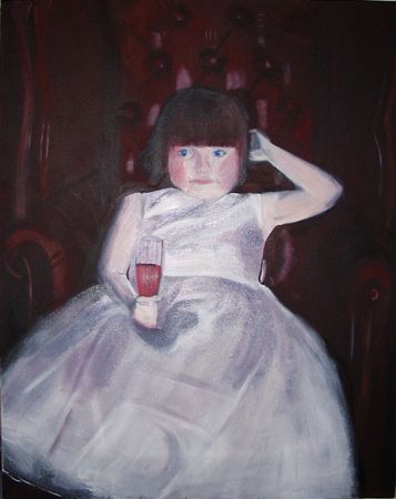 bridesmaid oil on canvas