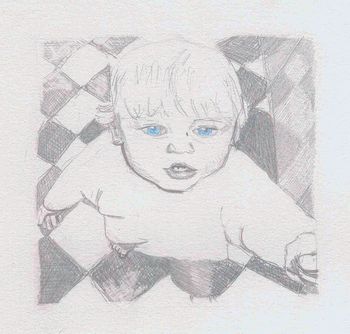 toddler with blue eyes